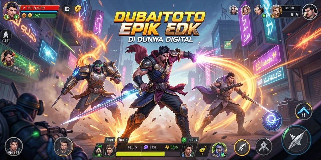Tangkapan layar menampilkan aksi pertarungan mendebarkan di DUBAITOTO.