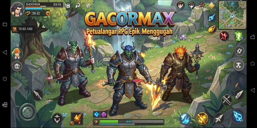 Tampilan gameplay RPG yang mendebarkan di GACORMAX.