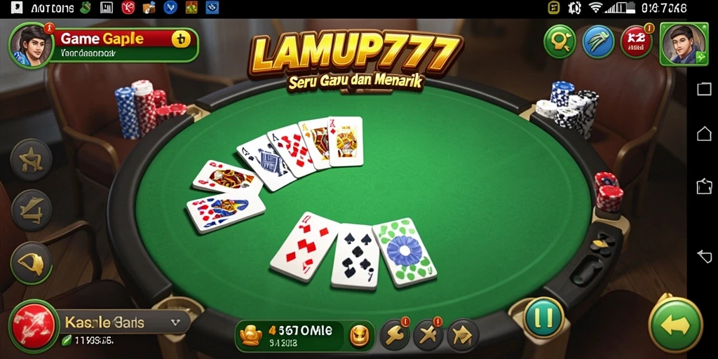 Tampilan menarik dari gameplay LAMPU777 saat bermain Gaple.