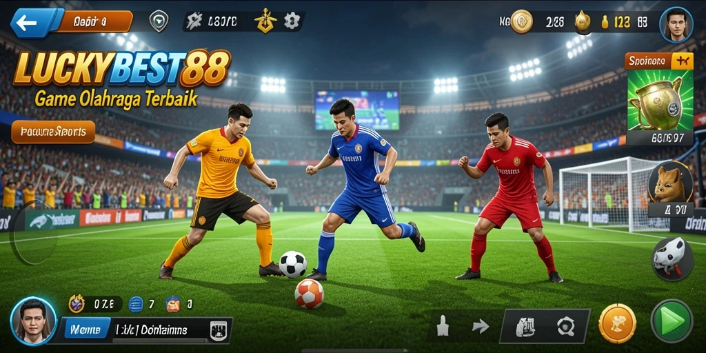 Tampilan gameplay seru di LUCKYBEST88 dengan berbagai mode olahraga.