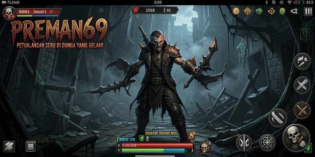 Screenshot menampilkan aksi mendebarkan dalam permainan petualangan PREMAN69.