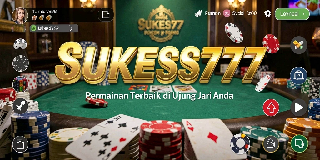 Tampilan gameplay poker yang seru dan menarik di SUKSES777.