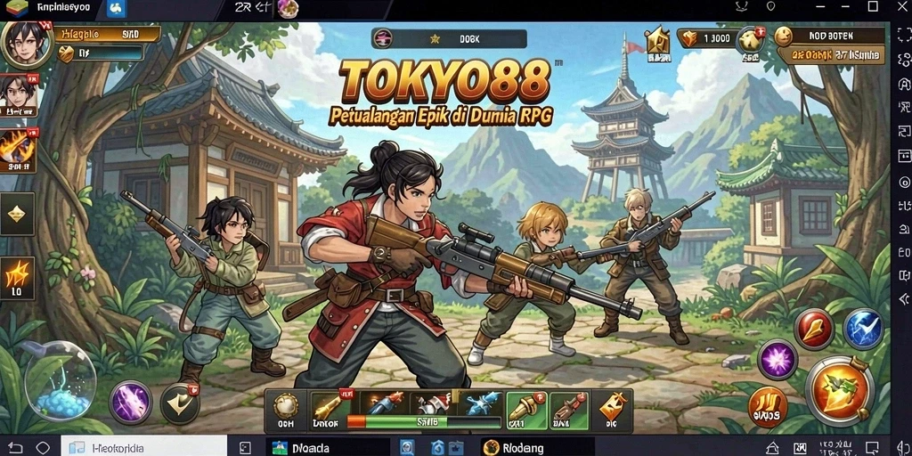 Tampilan gameplay RPG dalam TOKYO88 yang seru dan mendalam.