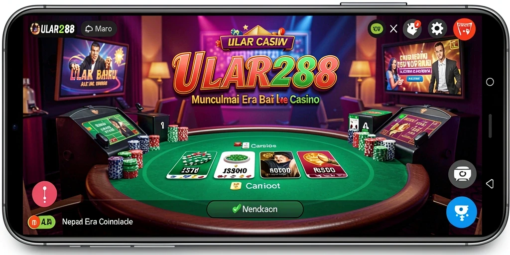 Screenshot gameplay ULAR288 menampilkan suasana seru Live Casino.