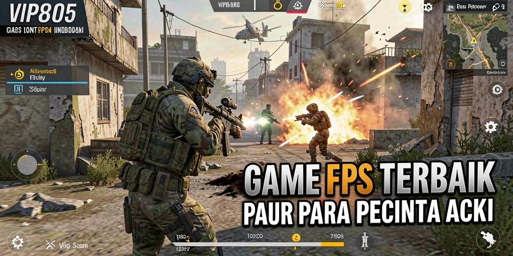 Tangkapan layar gameplay VIP805 menunjukkan aksi tembak-menembak yang mendebarkan.