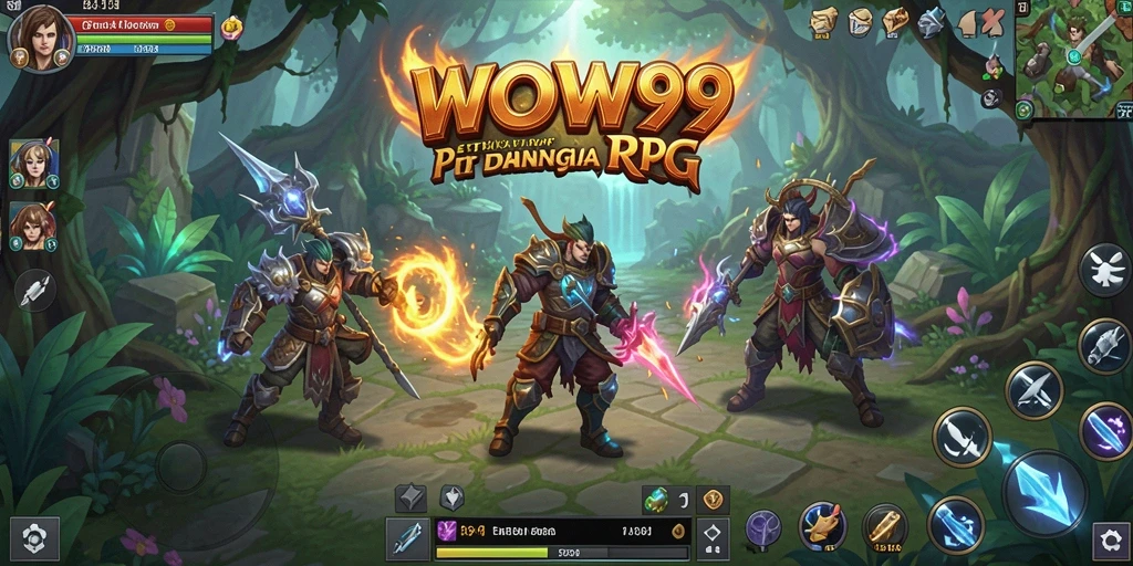 Screenshot dari gameplay <strong>WOW99</strong> yang menampilkan pertarungan seru di dunia RPG.